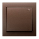 Vypínač zvonkového tlačítka na kleci hnědý s rámečkem LP-6W/52 KIER OSPEL