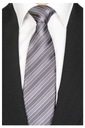 ЖАККАРДОВЫЕ ПОЛОСКИ Мужской серый галстук STEEL rc249