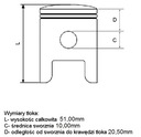 PISTON HONDA NC 50 3-SZLIF 40,75MM T322 photo 2 - milautoparts-fr.ukrlive.com