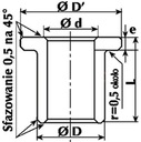 Puzdro z bronzu s golierom 4x8x4/12 Kód výrobcu 4x8x4/12