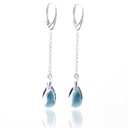 Серебряные серьги из упаковки элемента Swarovski