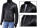 Pánska kožená bunda prechodná DORJAN ARO450 S Dominujúca farba čierna