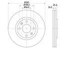 DISCS MIKODA 0545 GT PADS PEUGEOT 5008 I 09R- FRONT 283MM. photo 2 - milautoparts-fr.ukrlive.com