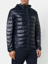 EMPORIO ARMANI EA7 páperová prechodná bunda s kapucňou XXL NAVY BLUE Zapínanie zips