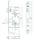 Zámok na dvere zapustený WC 72/50mm univerzálny EAN (GTIN) 5905452363015