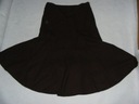 SOON hnedá ľanová sukňa s podšívkou R 42 Veľkosť 42