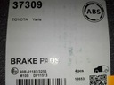 PADS BRAKE TOYOTA YARIS 37309 GDB3324 photo 2 - milautoparts-fr.ukrlive.com