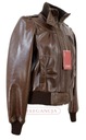 Dámska kožená bunda BRONZ 40 Sťahovák Krátka N1 Veľkosť 40
