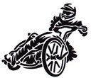 НАКЛЕЙКА МОТОЦИКЛИСТ SPEEDWAY RIDER SPORT