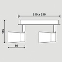 Stropné svietidlo pre LED spot STROPNÉ SVIETIDLO svietidlo G9 RUTH 4 Kód výrobcu 5902581307712