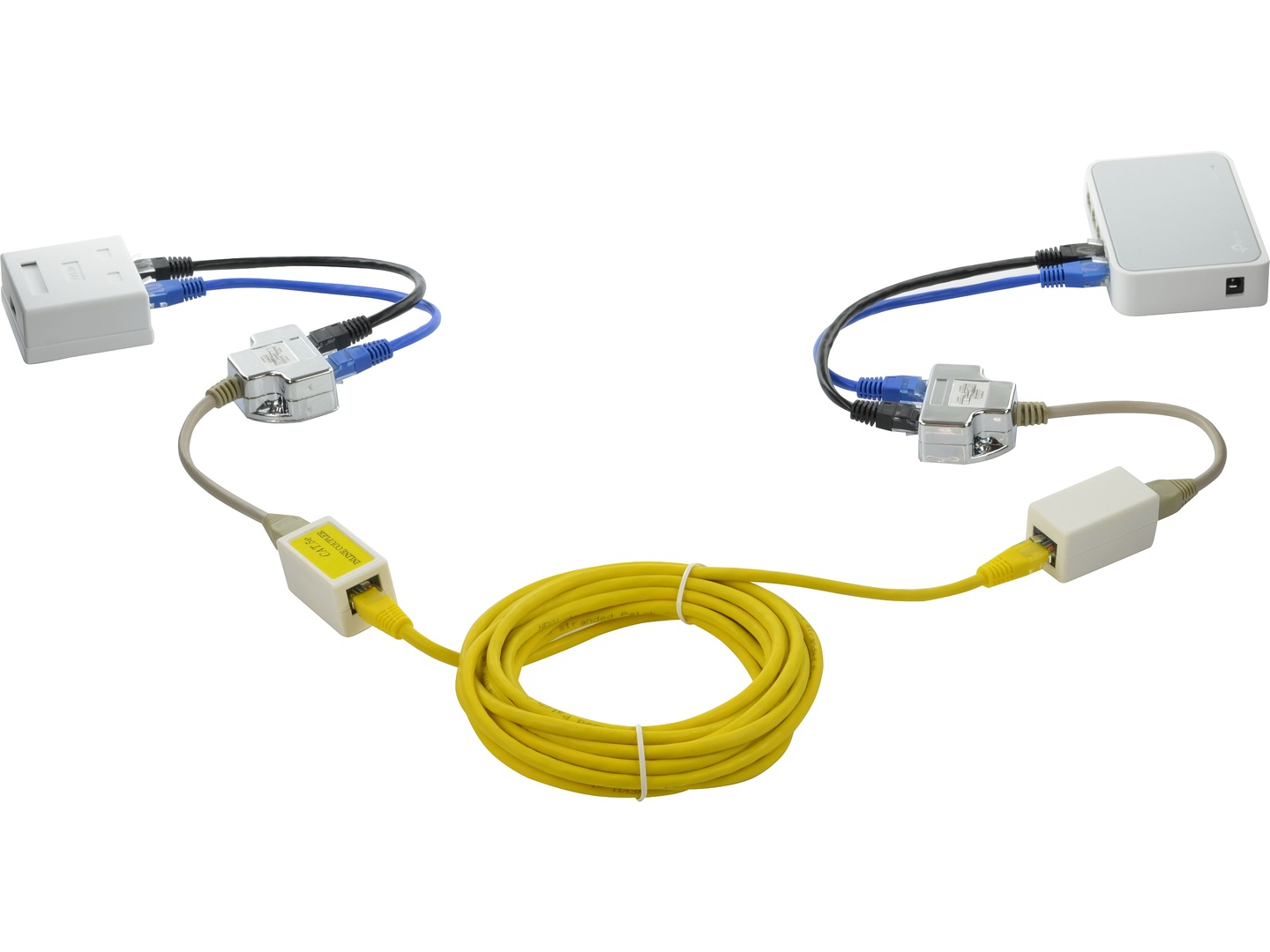Адаптер, разветвитель LAN RJ45 2xRJ45 FTP splitter купить в украине ...