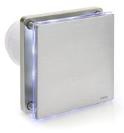 STERR - Ezüst színű LED fürdőszobai ventilátor és időzítő