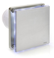 STERR - Strieborný kúpeľňový LED ventilátor a časovač