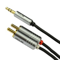 Kabel 2RCA-3.5mm jack Prolink Futura SLIM 3m