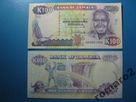 Zambia 100 Kwacha 1991 P-34 Banknot Wodospad UNC