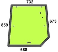 Стекло задняя до massey ferguson 6100, 8100, valtra / valmet 8850