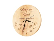 Personalizované drevené hodiny, originálne drevo