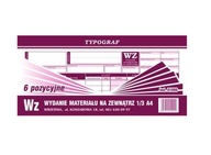 Vydávání materiálů na vnější straně WZ Typograf 80 listů