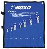 BOXO OČKOVÉ KĽÚČE OBOJSTRANNE OHNUTÉ 7 KS