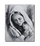 Obraz święty MARYJA MATKA BOSKA Z JEZUSEM PŁÓTNO