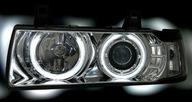 Фары angel eyes bmw e36 седан хром, хромом ccfl