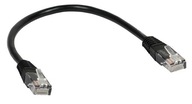 Patchcord RJ45/0.25-BLACK UTP 0.25m kat.5e