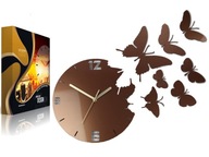 Nástenné hodiny Motýle METALLIC COPPER STYL 7 Motýle