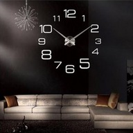 Veľké 3D nástenné hodiny DIY TIMELIKE 70-130cm ZRKADLO