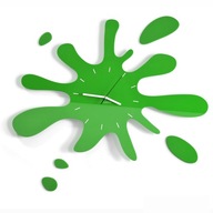 Veľké nástenné hodiny moderné KLEKS zelená XXL