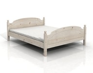 DSI-meble: Drevená RETRO posteľ 200x200 Biela