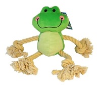 Zabawka Gryzak dla Psa żaba ze sznurem 36cm
