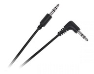 Przewód kabel AUX Audio JACK - JACK kątowy 3,5mm - 0,5m / 50cm