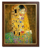 obraz Gustav Klimt POCAŁUNEK reprodukcja + rama
