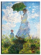OBRAZ Claude Monet KOBIETA Z PARASOLKĄ NA PŁÓTNIE
