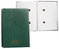Podpisová taška A4, 20 kariet, harmonika, s hubkou - zelená
