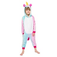 JEDNOROŽEC Pyžamo Deti Kigurumi Onesie Detský Kostým 140-150 cm