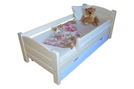 Łóżko dla dziecka dziecięce 160x70 z barierką szuf