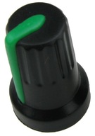 Gałka do potencjometru 14mm czarno-zielona /0220