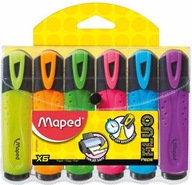 Zvýrazňovač Maped Fluo Neon Peps 6 neónových farieb v puzdre
