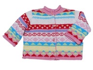 BABY BRUIN ciepły kolorowy sweter niemowlęcy WOOL z PODSZEWKĄ gruby 62-68
