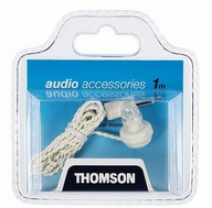 Biała słuchawka monofoniczna wtyk 3,5mm THOMSON