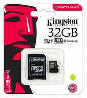 KINGSTON KARTA PAMIECI 32GB MICRO CL 10 + ADAPTER