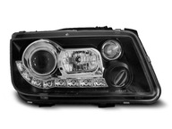 Фари, лампи перед фари, відбивачі vw bora led black діодне - фото