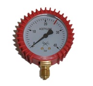 Manometer hodiny redukcia acetylén 0-40 bar 12x1,5