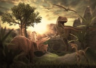 FOTOTAPETA 3d dinosaury v lese 360x245 VYBRATIE