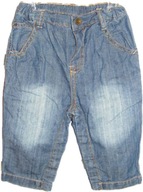 ENDO cienkie jeansy z regulacją pasa 68 cm