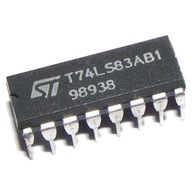 Rozloženie 74LS83 4bit adder/subtractor DIP16