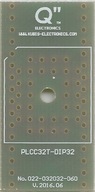 Adaptér KubisElectronics PCB PLCC32T-DIP32 0.6"