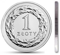 1 zlotý 2010 razená minca z vrecka