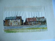 AKWARELA SŁAWATYCZE NAD BUGIEM 1988 ROK